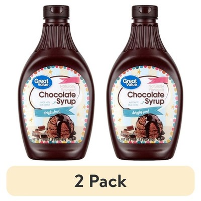 Chocolate Syrup 24 oz Twin Pack Bulk Dessert for Ice Cream