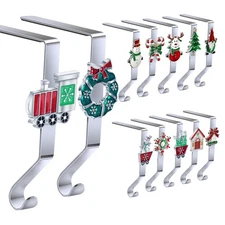 Christmas Stocking Holders for Mantle Set of 12, Colorful Stocking Hangers St...
