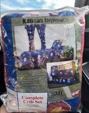 Kansas Jayhawks 4 piece Baby Crib Set NWT