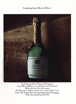 1971 Lejon Blanc de Blancs; Premium Champagnes Vintage Print Ad