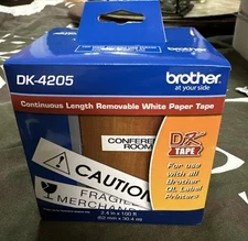 LOT OF 3 Brother DK4205 Continuous Removable Paper Labels