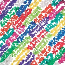 Fun Express Bulk Lei Assortment (100 Plastic Leis) Great for Tiki, Luau and Trop