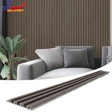 96 X 6In. WPC Acoustic Slat Wall Panel for Modern Interior Decor TV Background 8