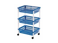 Wheeled Shopping Cart Guapissimo 3 Baskets 1563 Heidrun ASSORTED COLOR