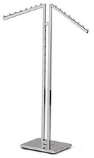 2 Way Clothes Rack w/ 2 Slant Arms - Chrome, 60107, 2010437