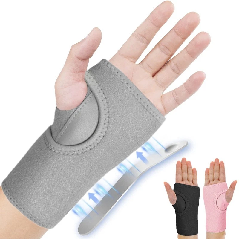 2x Braçadeira de Pulso Túnel do Carpo Pulso Tala Suporte Noturno Alívio da Dor Mulheres Homens EUA - Imagem 4 de 4
