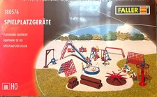 Faller HO #180576 Playground Accessories - Kit -- Includes Tire Swing, Swing Set