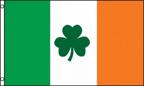 Irish Shamrock Flag 3x5 ft Ireland St Patricks Day Clover Leaf Saint Paddy Green
