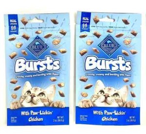 4unit Blue Buffalo Cat Burst Crunchy Chicken Natural Treats Food 2 Oz Ship