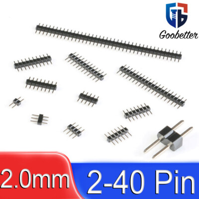 Stiftleiste schwarz 2-40 Pins 2,0mm Pin Header Breadboard Breadboard Raspberry
