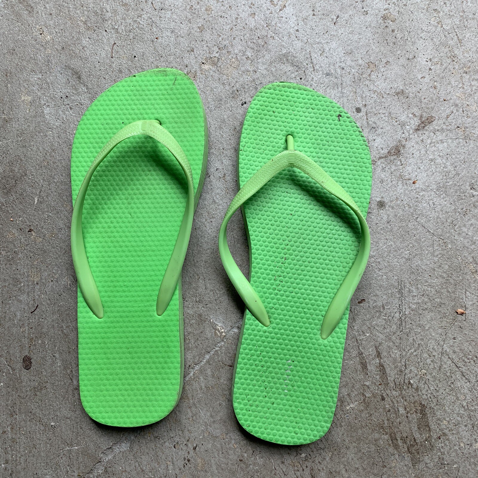 Lotto di 3 infradito (arancione verde e giallo)