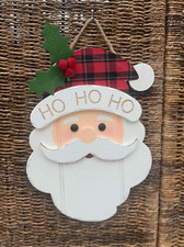 Santa Claus Wood Hanging Sign NWOT