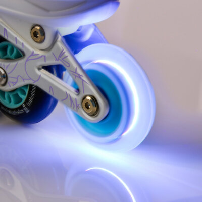 Meteor Inline Skates 4in1 Für Kinder – Verstellbare Rollschuhe Mit LED & ABEC7 Kugellagern