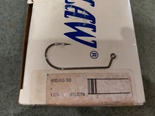 1000 EAGLE CLAW 60 degree 5/o 5/0 Jig Hooks Black Nickel