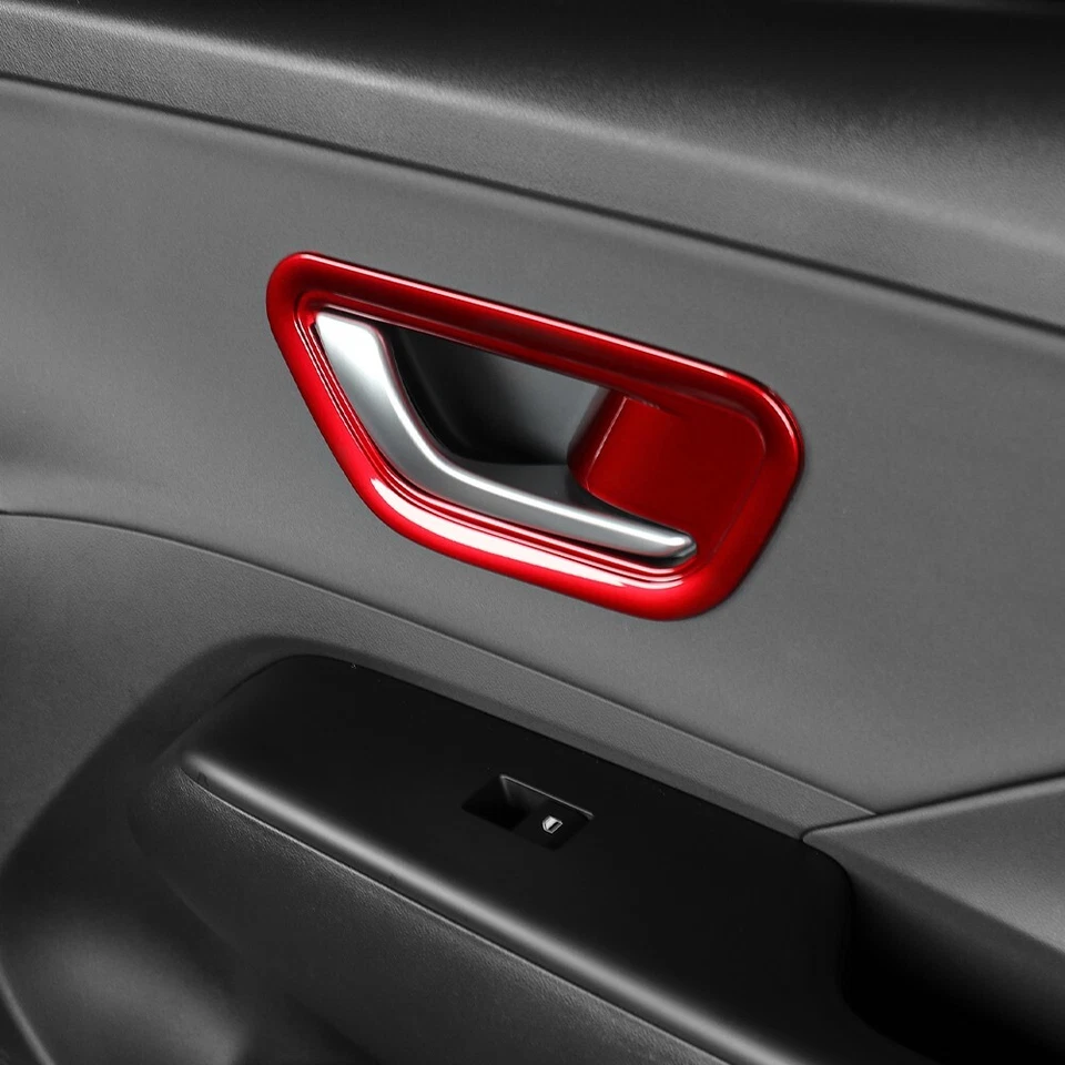 4pcs Gloss Red Inner Door Handle Bowl Cover Trim for Hyundai Kona SX2 2023-2025 - image 4 of 4