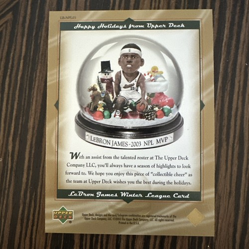 2003 Oberdeck Lebron James Winter League Karte 🙂 Bk2 - Bild 2 von 2