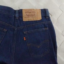Vintage 1981 Levi's Jeans Mens 31x34 Orange Tab Blue Denim Straight Leg