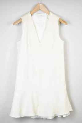 Suistudio Nina Dress Womens UK 10 Wool Sleeveless Flared Lined Over White