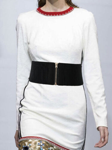 Ladies Wide Cummerbund Waist Belt Elastic Corset Zip Up Dress Stretch Waistban v - Picture 10 of 20