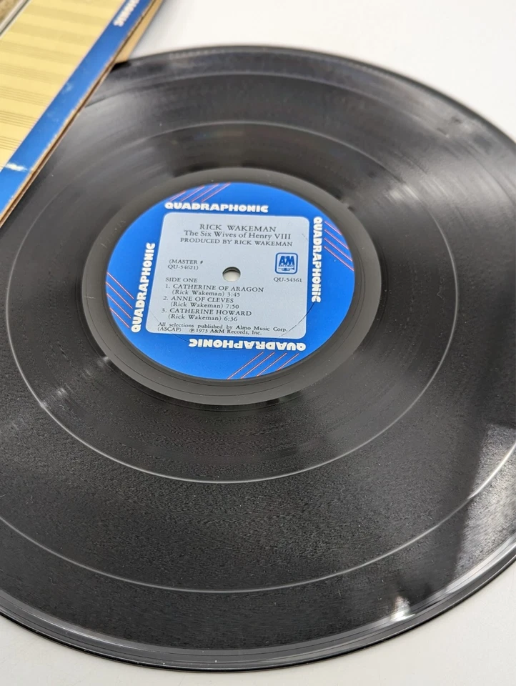 Rick Wakeman SIX WIVES OF HENRY VIII LP YES QUADRAPHONIC VG+ - Image 4 of 4