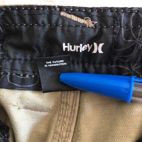 Hurley Walk Shorts 34 Mens Brown Tan Khaki Cotton Chinos Pockets Baggy Y2K New - Bild 11 von 18