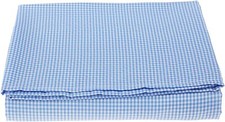 Gingham Flat Crib/Sheet, Light Blue