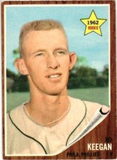 1962 Topps # 249 - ED KEEGAN - PHILADELPHIA PHILLES - EX