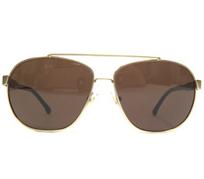 Brooks Brothers Sunglasses BB4027 165473 Brown Matte Gold Aviators Brown Lenses