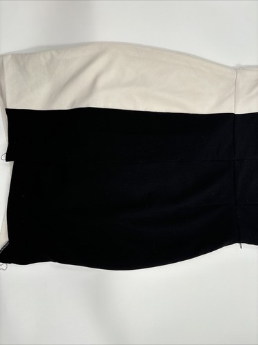 Abito tubino donna Calvin Klein taglia 14 bianco navy asimmetrico ufficio - Foto 9 di 9