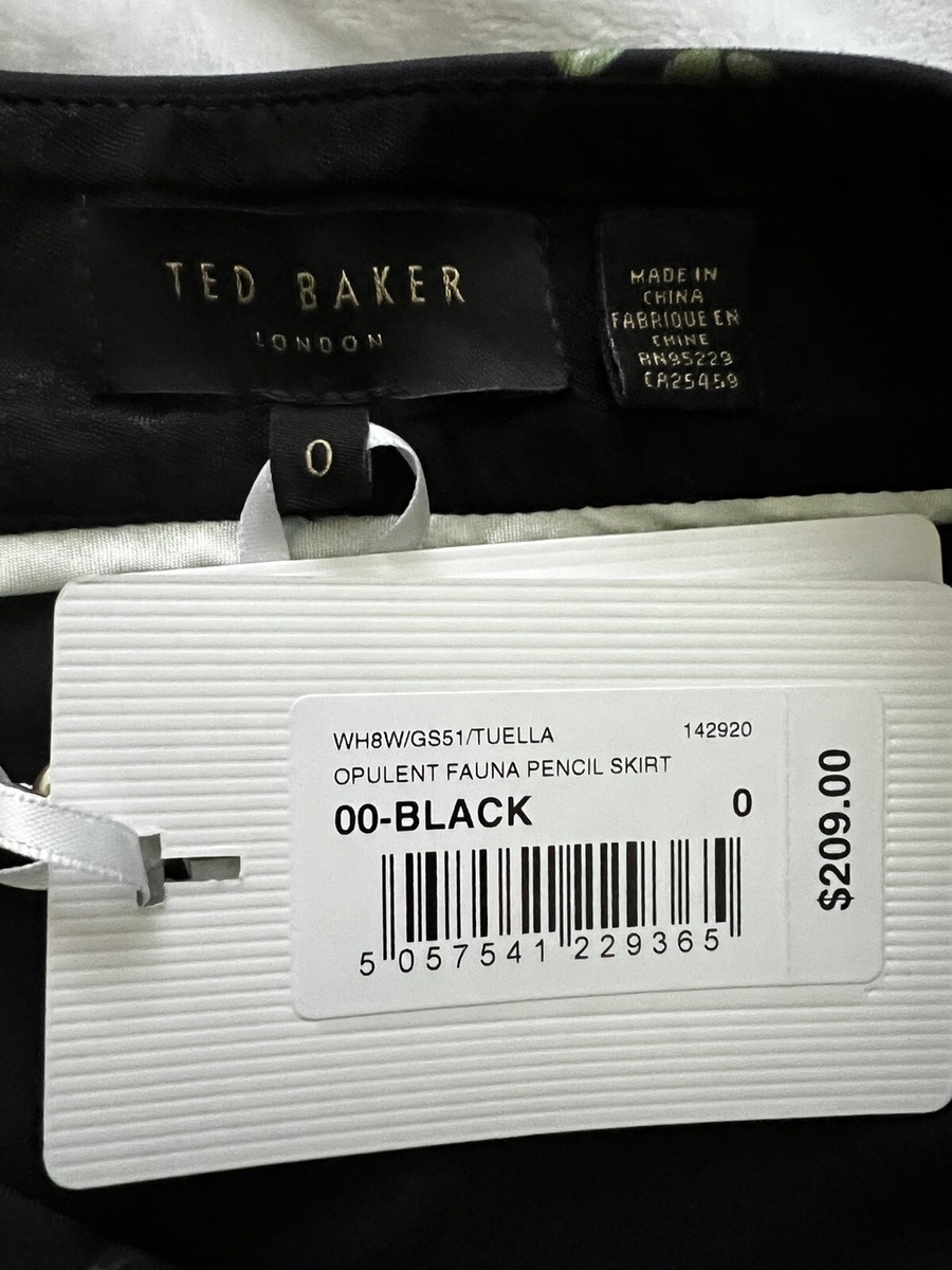 バッグ NWT Ted Baker Tuella Opulent Fauna Hi-Lo Pencil Skirt Size 0 / US
