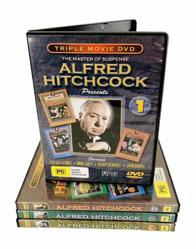 Alfred Hitchock Presents DVDs x 4 incl 10 Movies Total All Regions