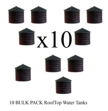 HO scale Water Tank BULK Pack for your Building Rooftops x 10 PACK Finished