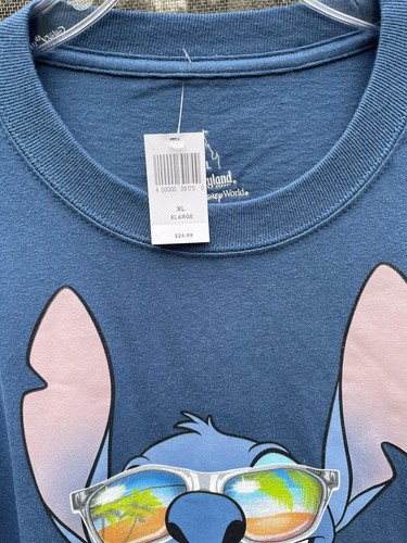 Disney T-Shirt Disneyland Resort Stitch T-Shirt Sz XL Blue NWT - Picture 3 of 4