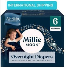 New All Natural Millie Moon Disposable Diapers OVERNIGHT Size 6