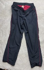 RARE Nike Pants Pink  Black Windbreaker Track Athletic Vtg Joggers Woman  s Med