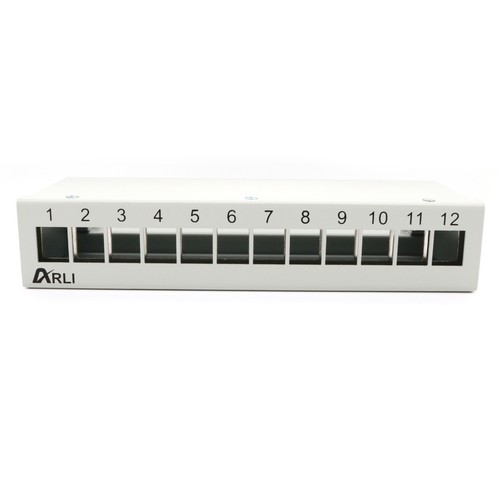 Patchpanel 12 Port Gehäuse Desktop Aufputz Kompatibel RJ45 USB HDMI Keystone g - Bild 2 von 7