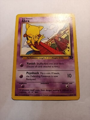 Abra 49/82 Team Rocket Set - Common - Pokemon TCG Card -DAMAGED- | eBay Abra 49/82 Team Rocket Set - Common - Pokemon TCG Card -DAMAGED- | eBay
