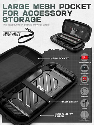 For Nintendo Switch 2 Protective Cover Accessories Set +HD Screen +Carrying Case