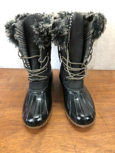 Libre elección por Elis-Woman 's piel forrada Botas de lluvia negro-tamaño  8 | eBay