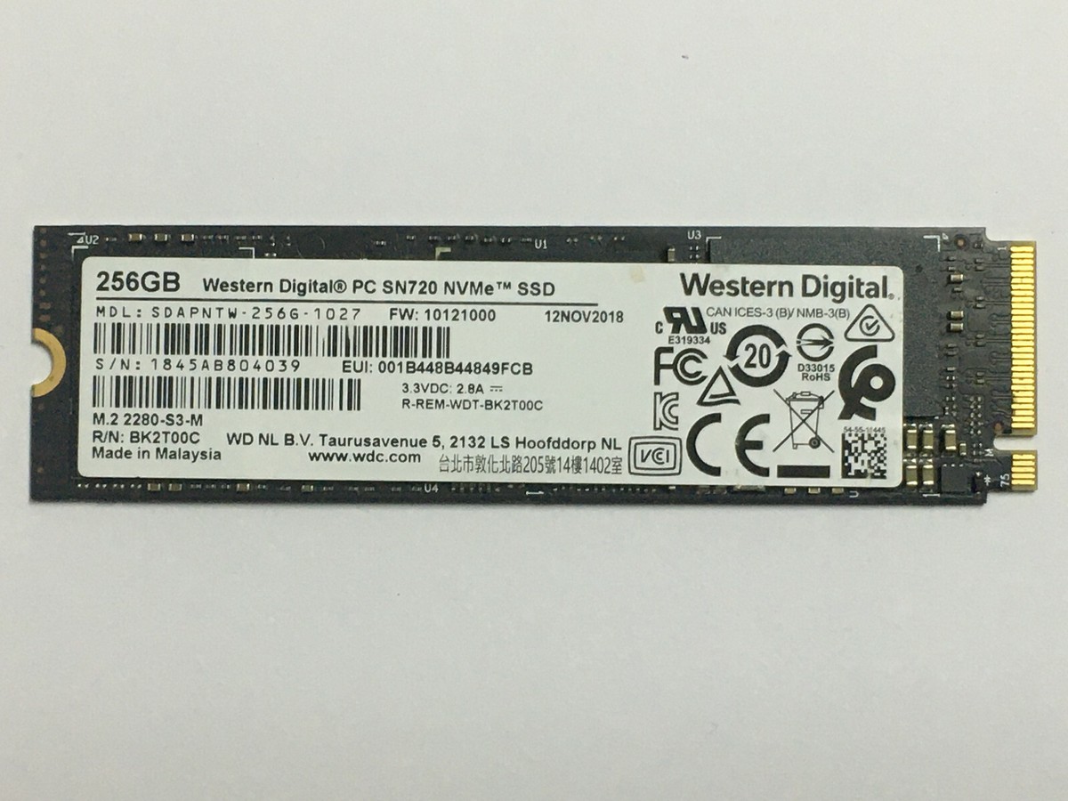 内蔵型SSD Westem Digita PC SN720 NVMe SSD 256GBX20 WD PC SN720 NVMe m.2 2280 Black 256GB 512GB 1TB GENUINE LENOVO
