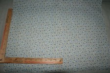 Blue Flower Background Calico Flower Fabric Cotton Sewing Quilting 1 Yd x 44" W