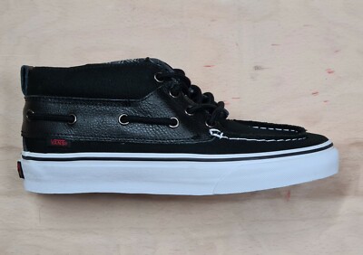 Vans Old Skool Slip Chukka Del Barco Schuhe Sneaker schwarz weiß C L Bootsschuhe