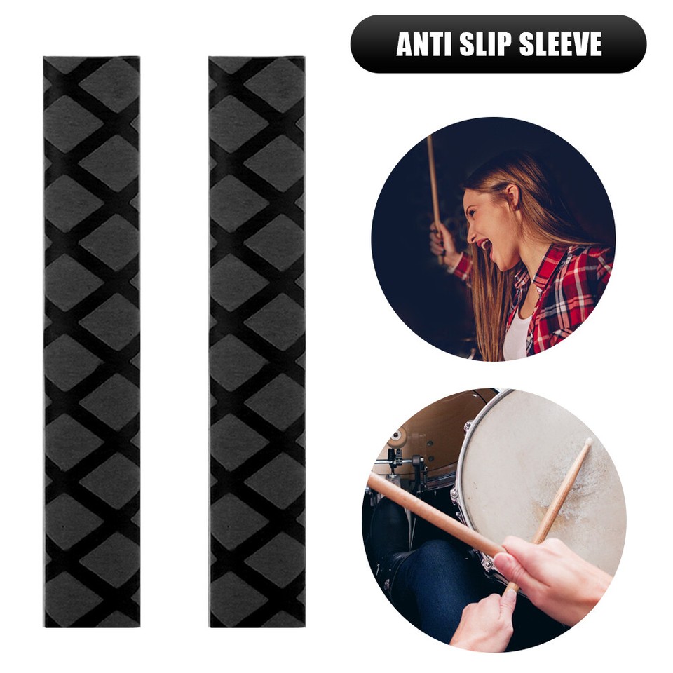 1 Pair Stick Grips Drum Stick Grips AntiSlip Drumstick Sleeves Drum