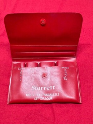 Starrett S154SZZ CASE ONLY for S154SZ Adjustable Parallel Set of 4 - Vintage!