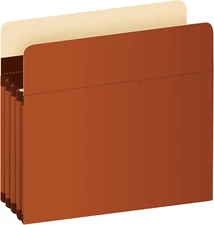 Expanding Accordion File Pockets Extra Durable Expands 3.5" Letter Size Brown