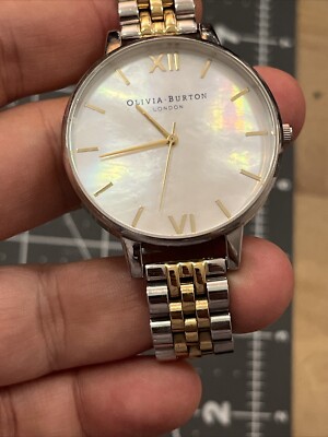 OLIVIA BURTON LONDON腕時計 Classic 32mm Swirl Chalk Blue & Two Tone Bracelet Watch | Olivia