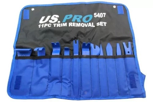 US PRO Door Panel & Trim Removal Tool 11 Piece Interior Trim Clip Tool Kit - Picture 3 of 6