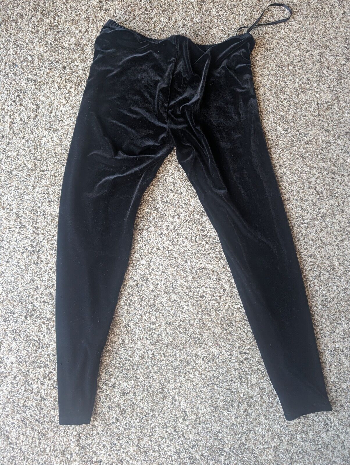 Eileen Fisher Black Stretch Velvet Leggings, Size… - image 9