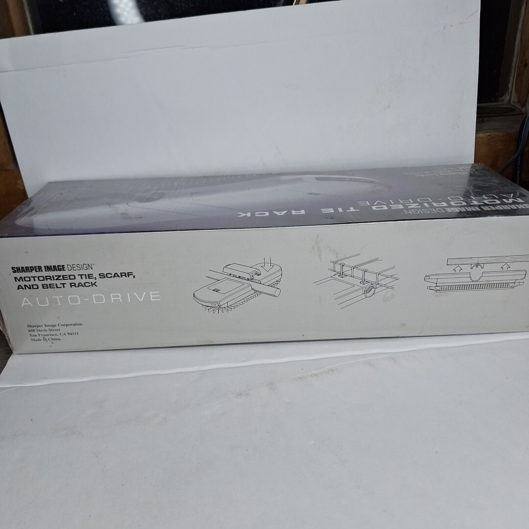 Sharper Image Motorized Tie Rack Rotating 72 Hook Tie, Scarf, New Open