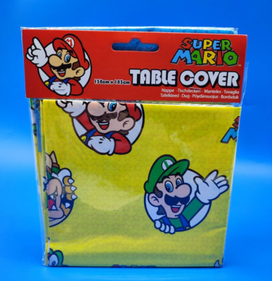 Super Mario Tischdecke 138x183cm Kinder Retro Geburtstag Party Nintendo NEU OVP